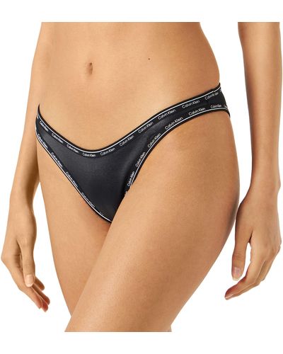 Calvin Klein Vrouwen High Leg Cheeky Bikini Zwemmen - Zwart