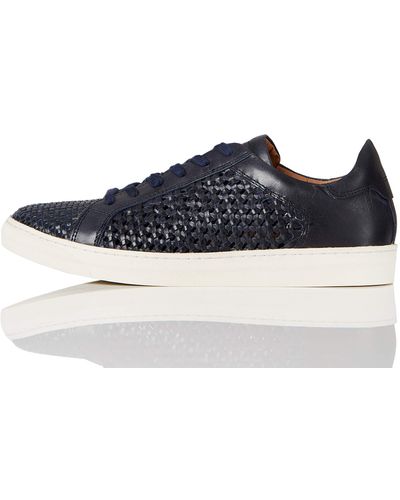 FIND Weave Leather Sneakers Basses - Bleu