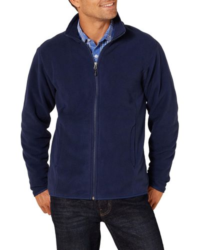Amazon Essentials High Pile Full-Zip fleece-outerwear-jackets - Blau