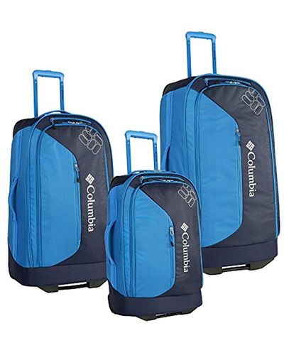 Columbia 3 Piece Expandable Spinner Luggage Set, Collegiate Navy/super Blue