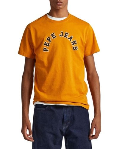 Pepe Jeans Westend T-shirt Voor - Oranje