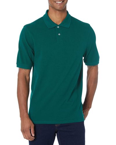Amazon Essentials Regular-Fit Cotton Pique Polo Shirt - Vert