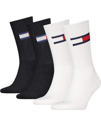 Tommy Hilfiger Flag Crew Socks - Black