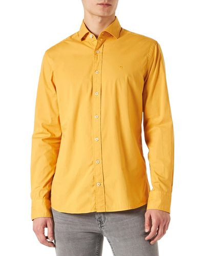 Hackett GMENT Dyed Strch POP Shirt - Gelb