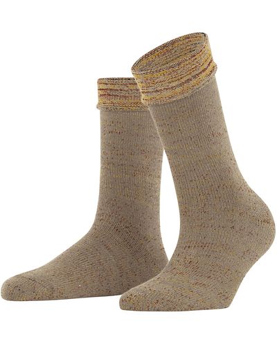 Esprit Multicolour Boot W So Cotton Wool Plain 1 Pair Socks - Natural