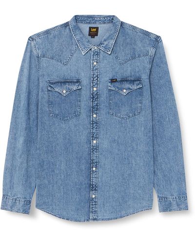 Lee Jeans Regular Western Shirt Maglietta - Blu