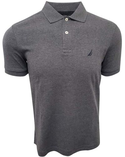 Nautica Slim Fit Short Sleeve Solid Soft Cotton Polo Shirt - Grau