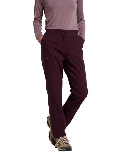 Mountain Warehouse Stretchy & Quick Dry Ladies Bottoms With Lots Of Pockets - Spring - Purple
