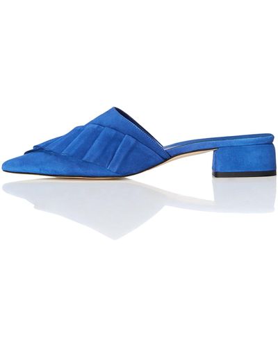 FIND Zapatos Tacón Bajo Mujer - Azul