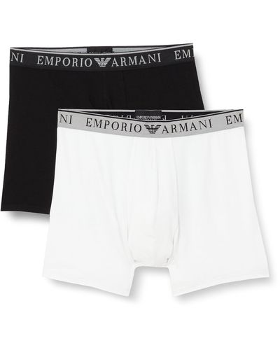 Emporio Armani Endurance 2 Pack Mid Waist Boxer - Black