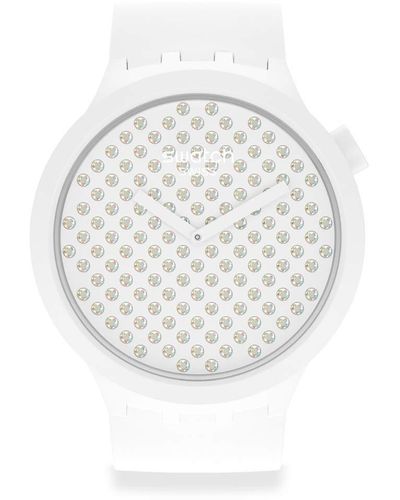 Swatch Light Boreal Quarz Armbanduhr SO27Z106 - Weiß