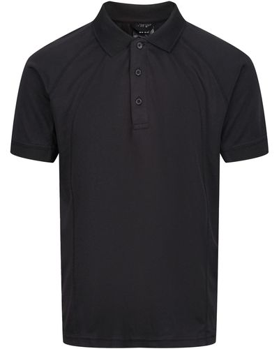 Regatta Coolweave-Regular Fit Uni Polo Short Sleeve Polo Shirt - Schwarz