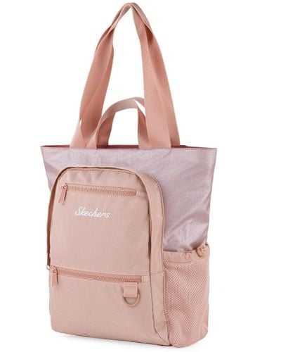 Skechers Einkaufstasche mit doppelten kurzen und Langen Griffen. Perfekt für den täglichen Gebrauch. Praktischer - Pink