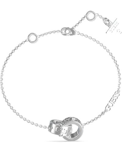 Guess Women's Bracelet 4g Forever Collection. Jewel Made Of 90% Stainless Steel - 10% Crystal, With Rhodium Finish. Reference - Metallic