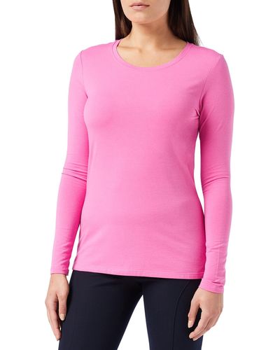 Amazon Essentials Langärmeliges T-Shirt mit Rundhalsausschnitt - Pink