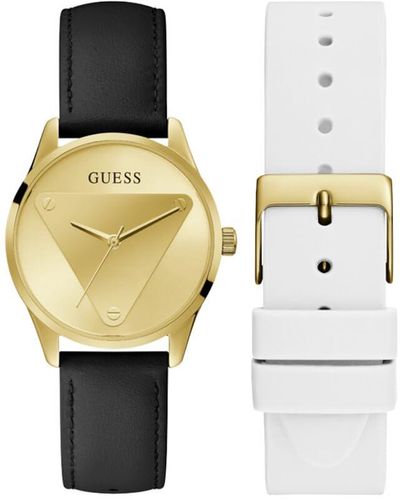 Guess Analog Quartz Watch With Stainless Steel Strap Gw0642l1 - Black