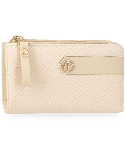 Pepe Jeans Sprig Wallet With Card Holder Beige 17x10x2cm Faux Leather By Joumma Bags - Natural