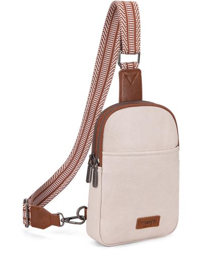 Wrangler Crossbody Sling Bags For Cross Body Fanny Pack Purse With Detachable Strap - Pink