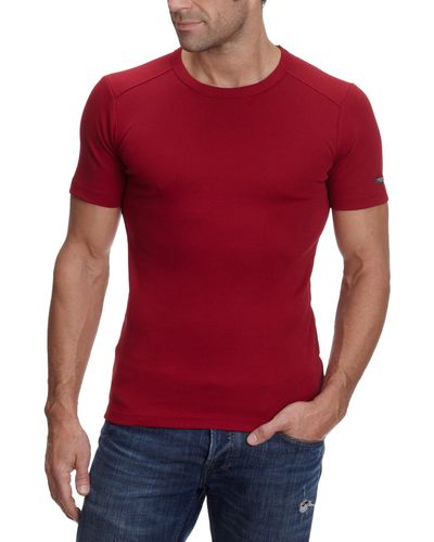 Esprit T-shirt Ronde Hals 1x1 Rib Korte Mouwen J31616 Shirts/t-shirts - Rood