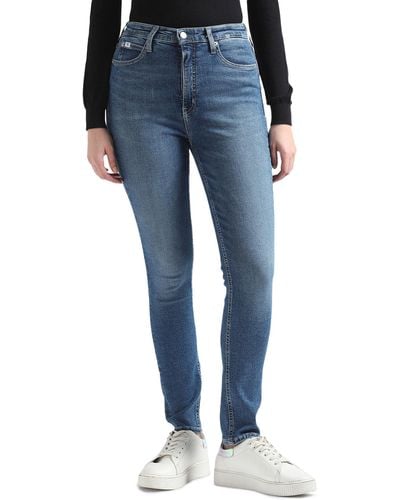 Calvin Klein Jeans High Rise Skinny Fit - Blau