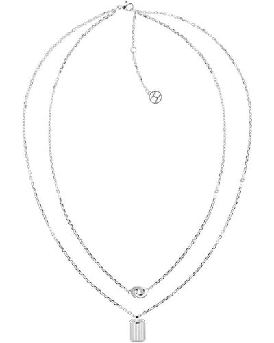 Tommy Hilfiger Jewelry Collar para Mujer de Acero inoxidable - 2780715 - Blanco