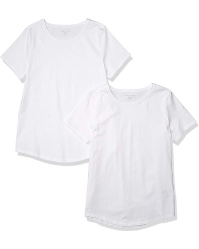 Amazon Essentials Classic-fit 100% Cotton Short-sleeve Crewneck T-shirt - White