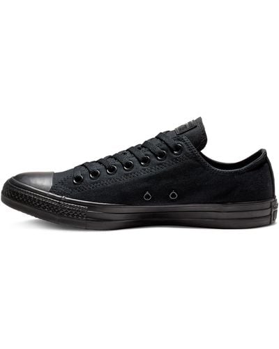 Converse Chuck Taylor All Star Low Black Canvas Trainers-UK 8 - Negro