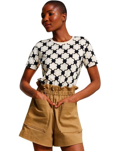 Regatta To-wear T-shirt - Black Sixties Daisy - Brown