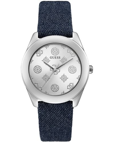 Guess Watches Ladies Peony G S Analogue Quartz Watch With Leather Bracelet Gw0228l1 - Grey