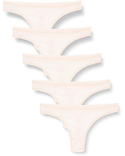 Iris & Lilly Microfibre Thong Knickers - Pink