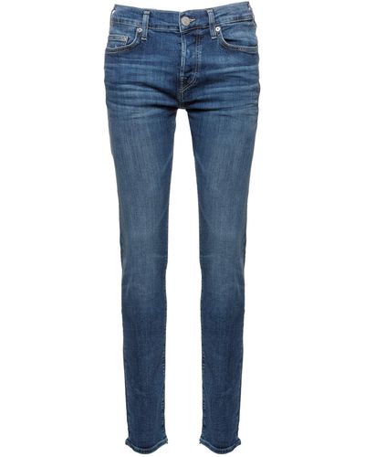 True Religion Rocco Blue Denim Used Slim Jeans - Blau