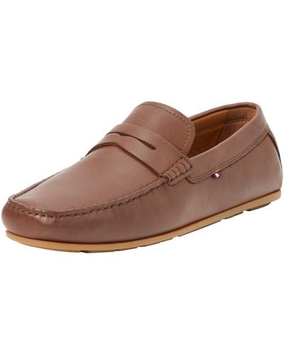 Tommy Hilfiger Loafers Casual Leather Driver - Brown