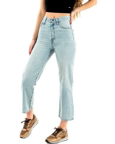 Levi's Jeans Donna Ribcage Straight Ankle 72693-0055 Middle Road - Blauw