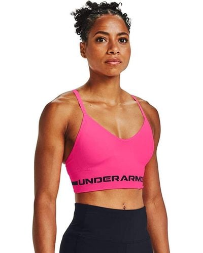 Under Armour S Low Impact Sports Bra Pink M - Red