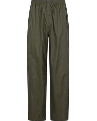 Mountain Warehouse Packable & Quick Dry Trousers With Taped Seams & Adjustable Ankle Opening - For Spring - Green