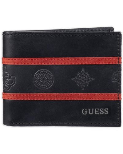 Guess Leather Slim Bifold Wallet - Black