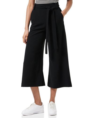 French Connection Whisper Ruth Belted Culottes Business Casual Trousers - Black