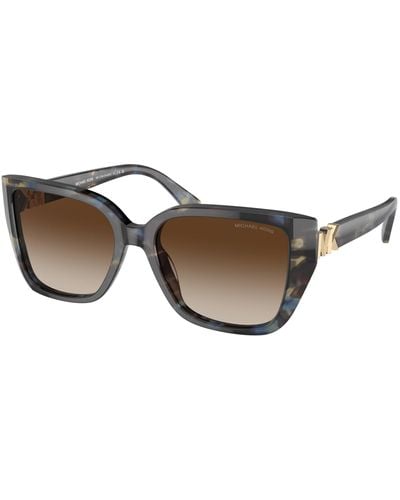Michael Kors Acadia Mk2199 Rectangle Sunglasses For + Designer Pack Iwear Free Eyewear Kit - Black