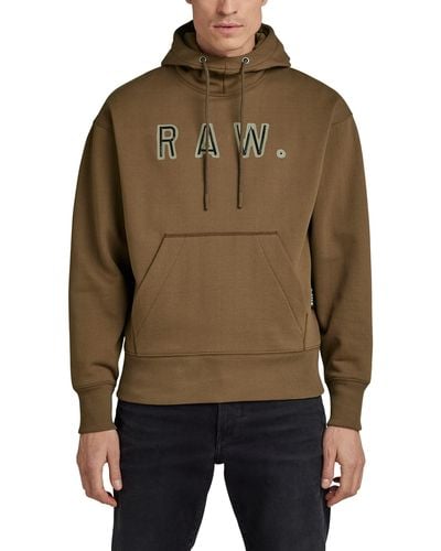 G-Star RAW Vulcanic Raw Loose Hdd Sw Hooded Sweatshirt - Bruin