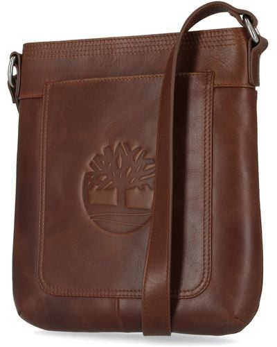 Timberland Leather Crossbody Purse Shoulder Bag - Brown