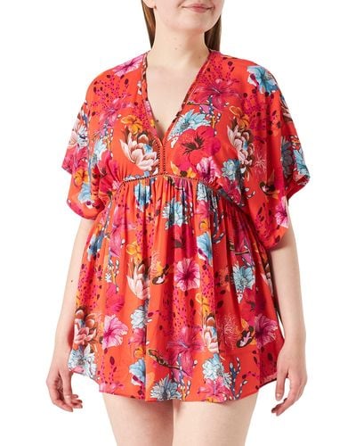 Desigual Womens Casual Swimwear Cover Up - Red