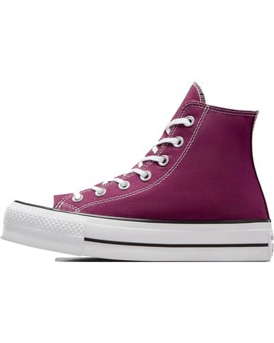 Converse Chuck Taylor All Star Lift High Top Trainers - Purple