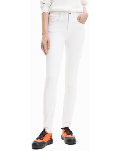 Desigual Denim_Lia 1000 Pantaloni Casual - Bianco