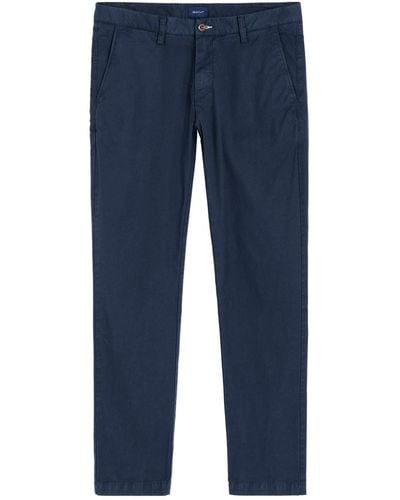 GANT Trousers Light Blue In Size 35w 34l