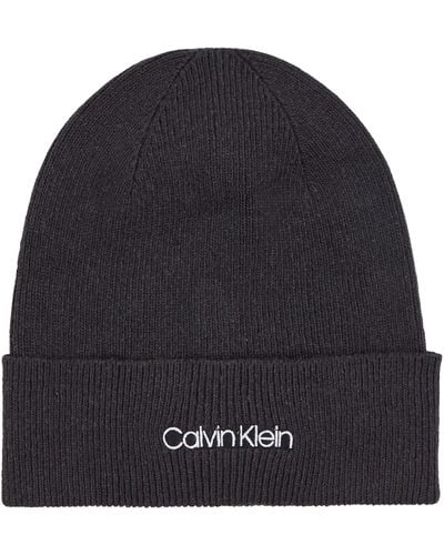 Calvin Klein Mujer Gorro de punto Essential Knit Gorro de invierno - Negro