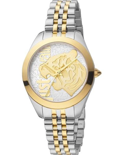 Just Cavalli Orologio Analogico al Quarzo Donna con Cinturino in Acciaio Inox JC1L210M0175 - Metallizzato