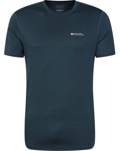 Mountain Warehouse Shirt Echo Melange recyclé pour - T-Shirt évacuant Bien la - Bleu