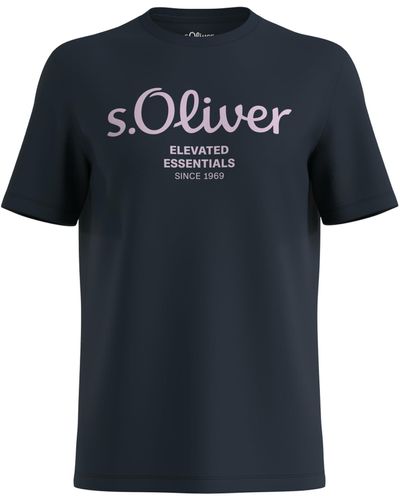 S.oliver 2146609 T-Shirt mit Logo - Schwarz