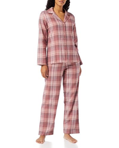 Iris & Lilly Long Sleeve Flannel Pyjama Set - Red