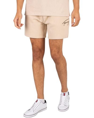 Tommy Hilfiger Signature Sweat Shorts - Natural